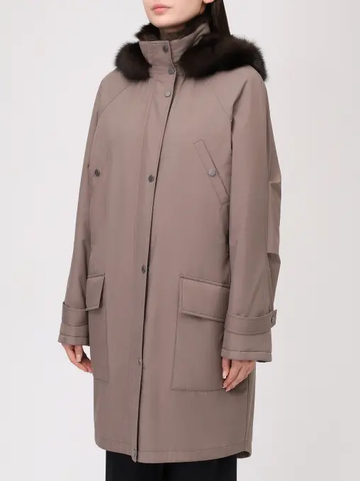 Парка Nicole с мехом соболя Enigma Black BLACK SABLE