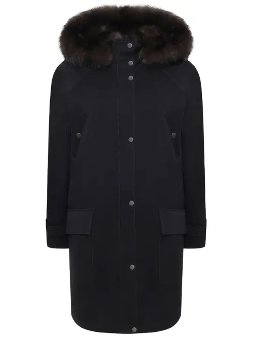 Парка Nicole с мехом соболя BLACK SABLE