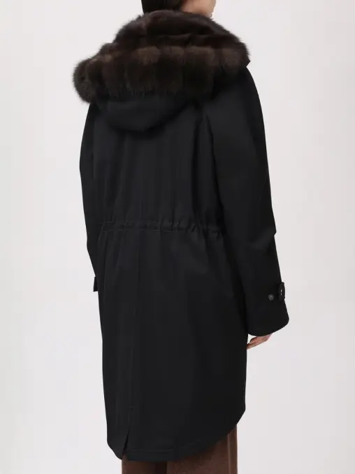 Парка Nicole с мехом соболя BLACK SABLE