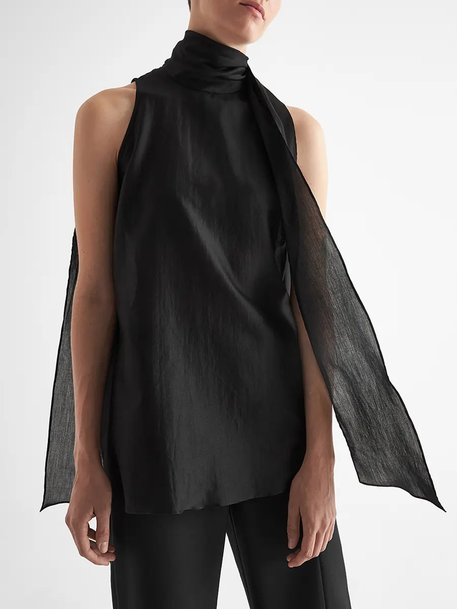 Блуза из шелка и хлопка