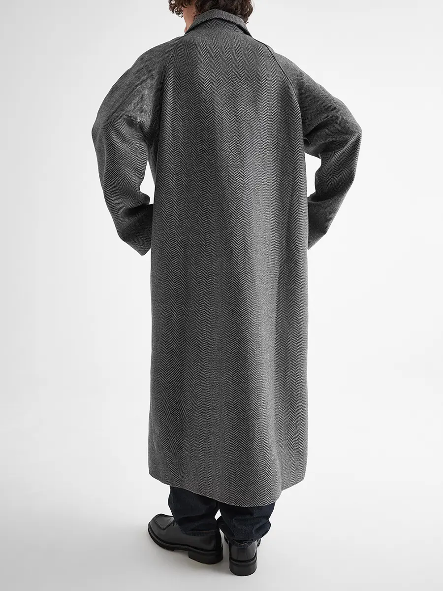 Пальто-кокон шерстяное