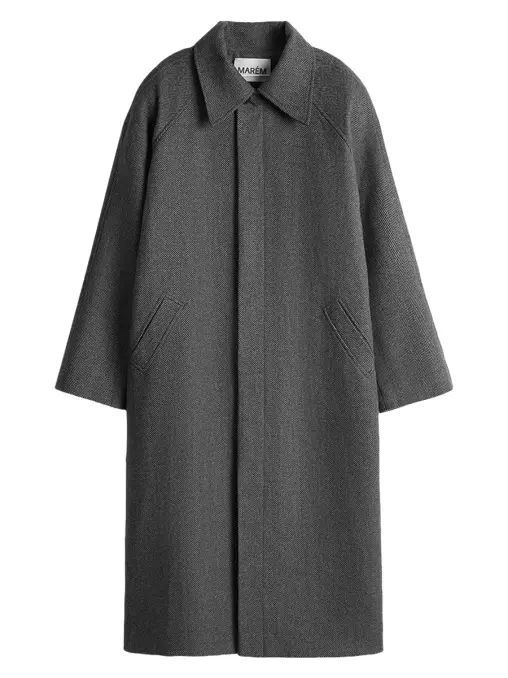 Пальто-кокон шерстяное MARÉM