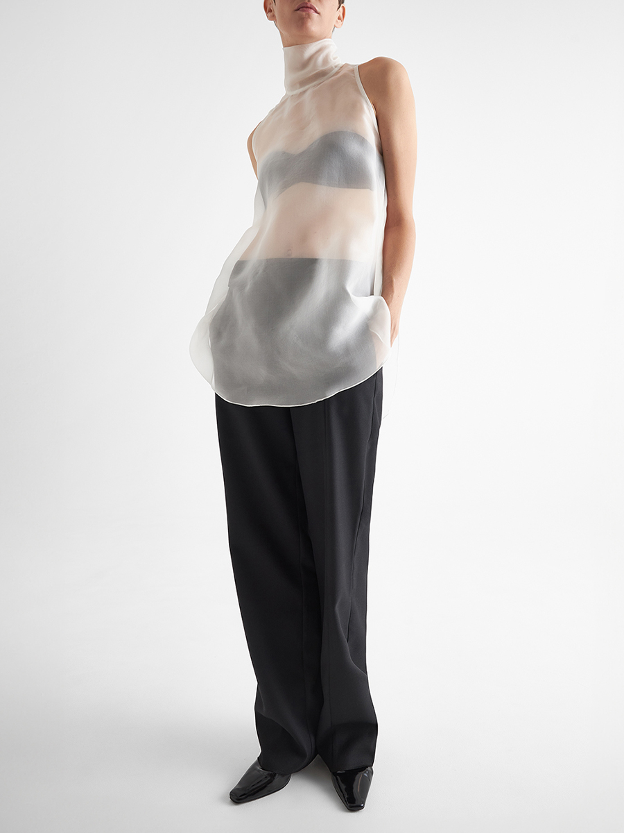 Блуза из шелка и хлопка