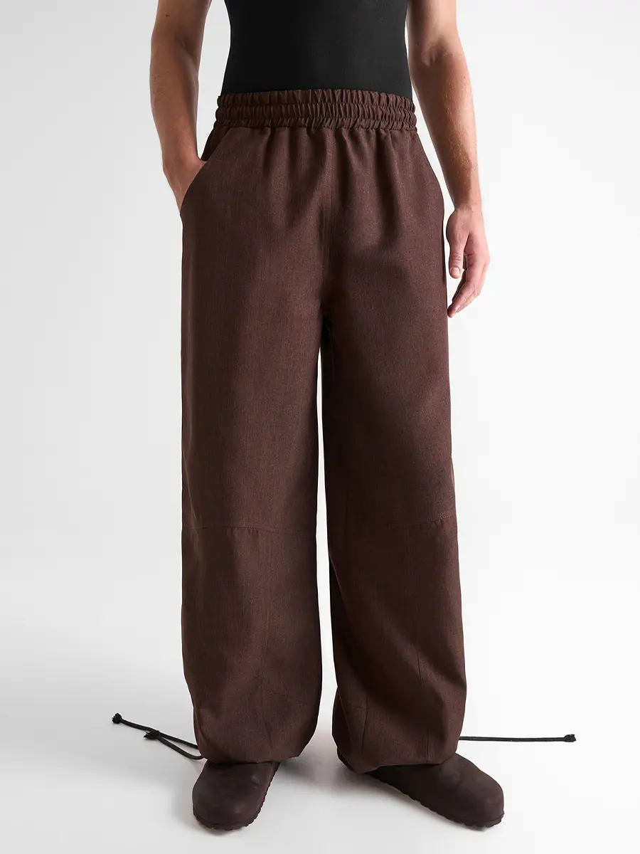 Брюки однотонные