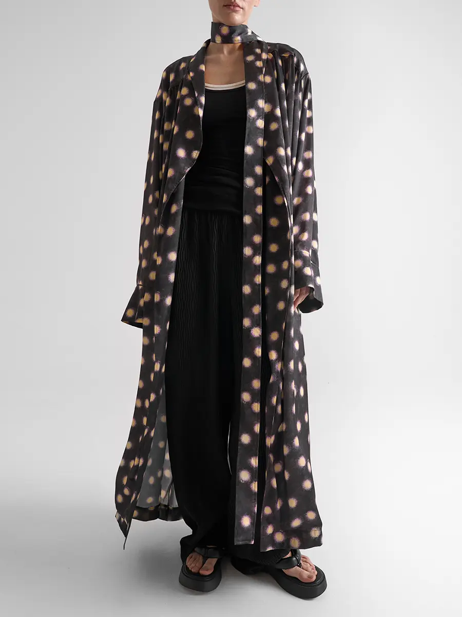 Пиджак-халат в горох