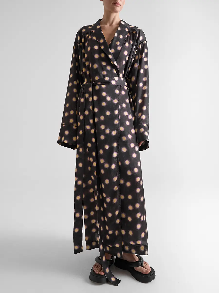 Пиджак-халат в горох