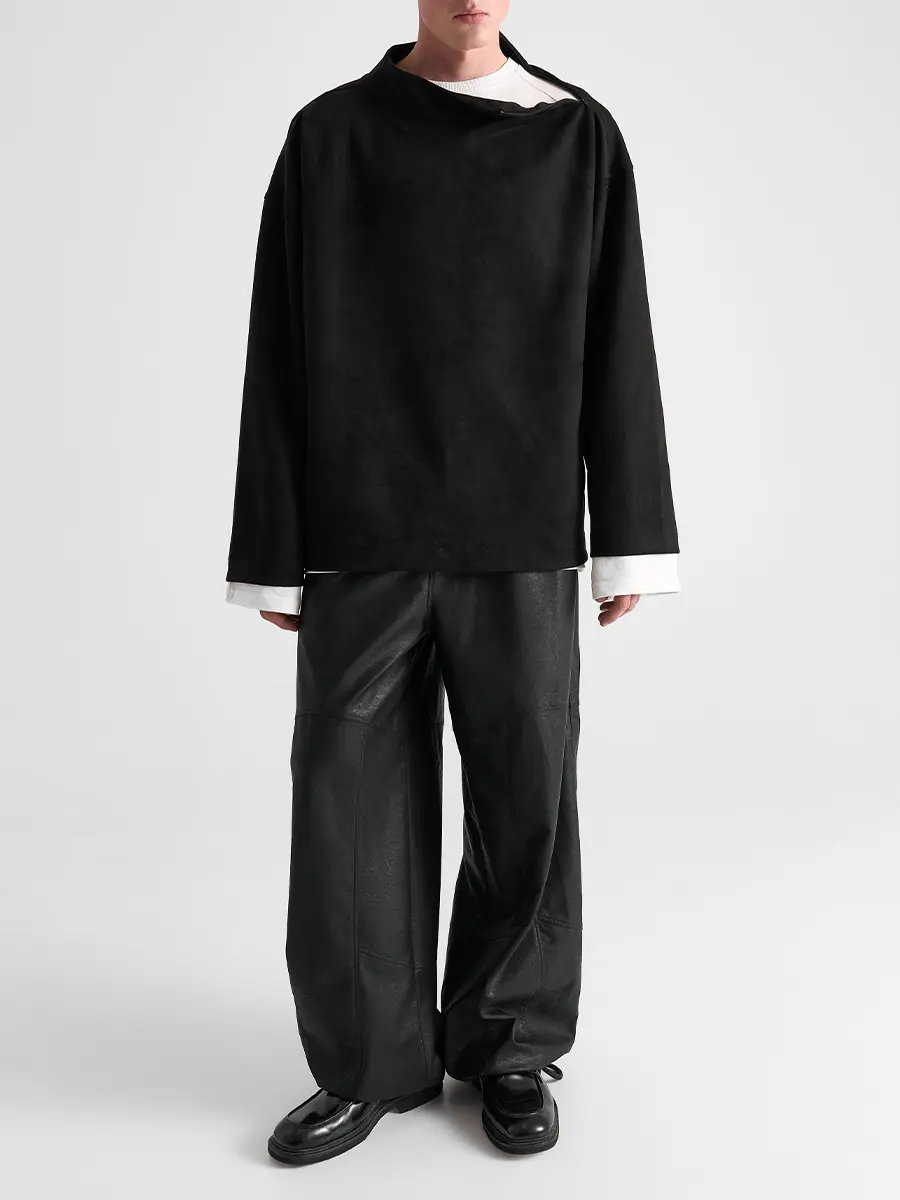 Брюки из экокожи