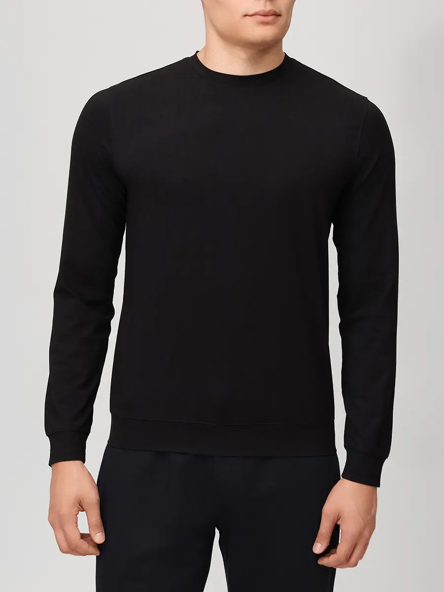 Лонгслив из хлопка и модала