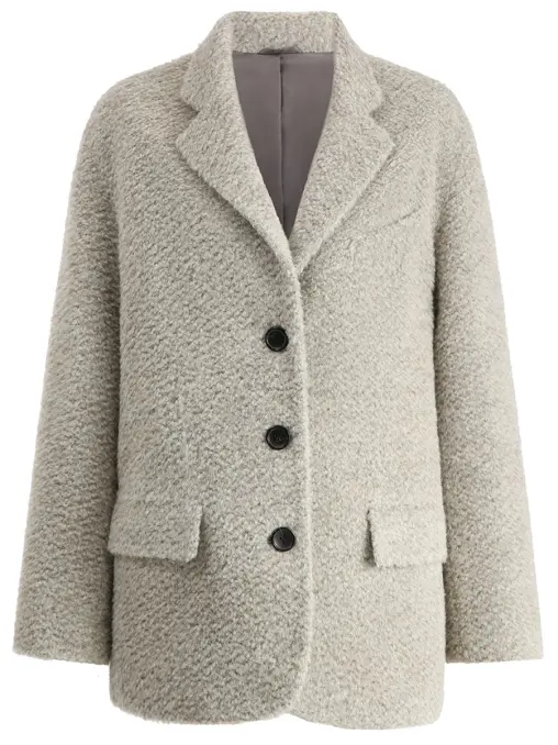 Полупальто Wool light grey шерстяное ROCKABI