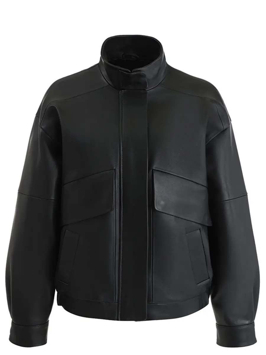 Бомбер New classic кожаный