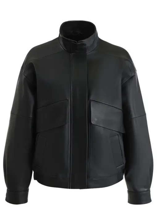 Бомбер New classic кожаный ROCKABI