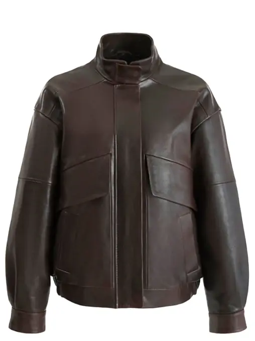 Бомбер New classic кожаный ROCKABI