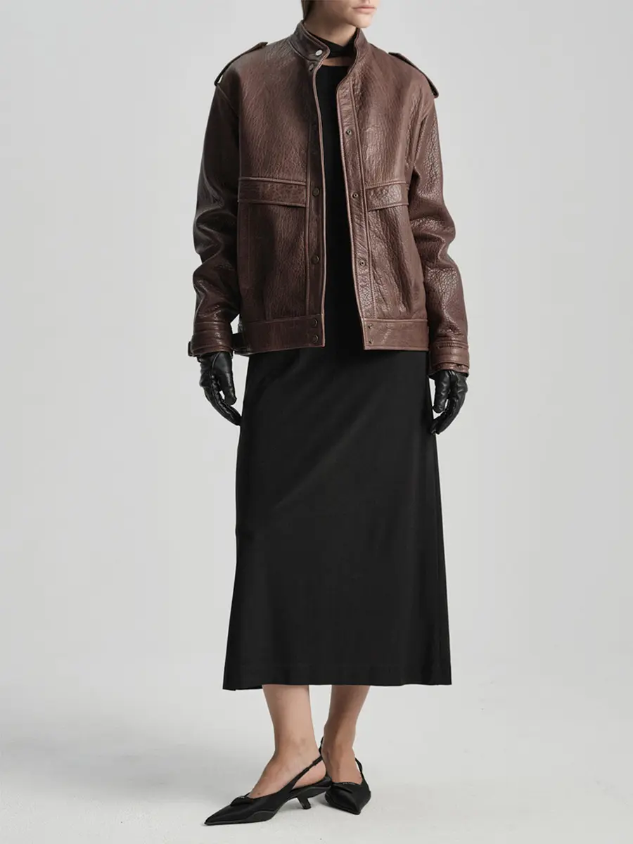 Бомбер Grano кожаный