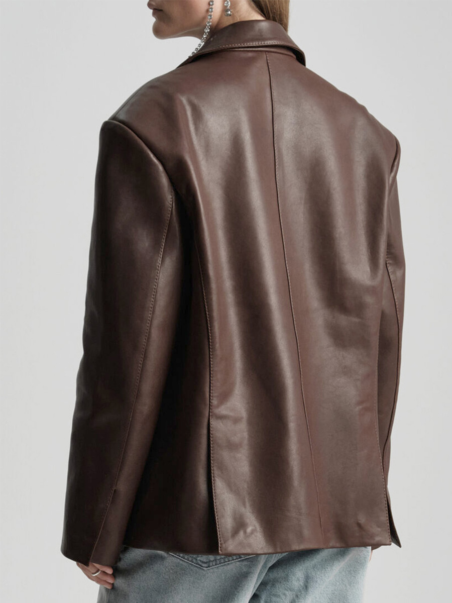 Пиджак Chocolate кожаный