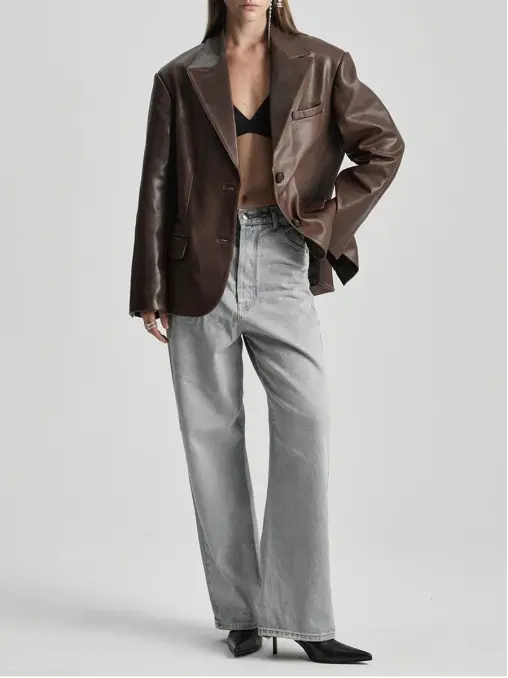 Пиджак Chocolate кожаный ROCKABI