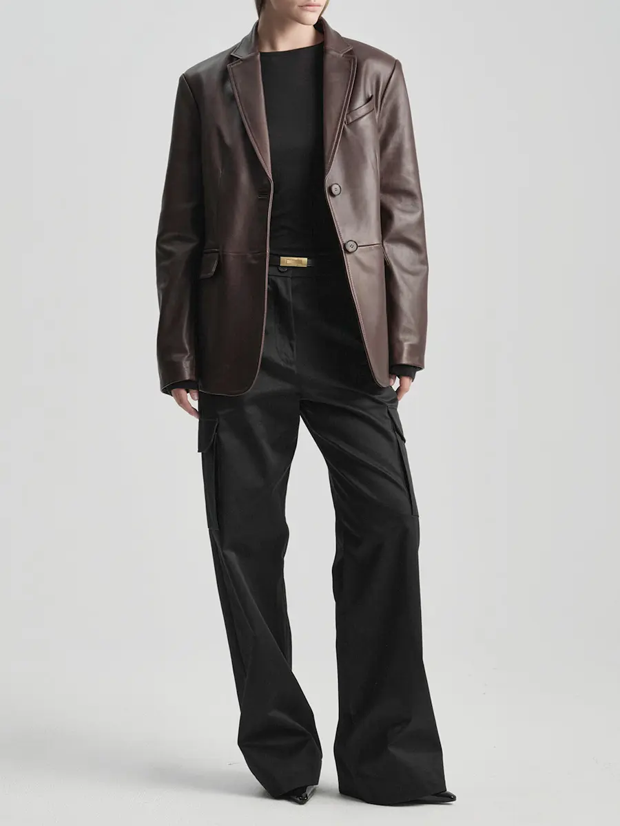 Пиджак Burgundy кожаный