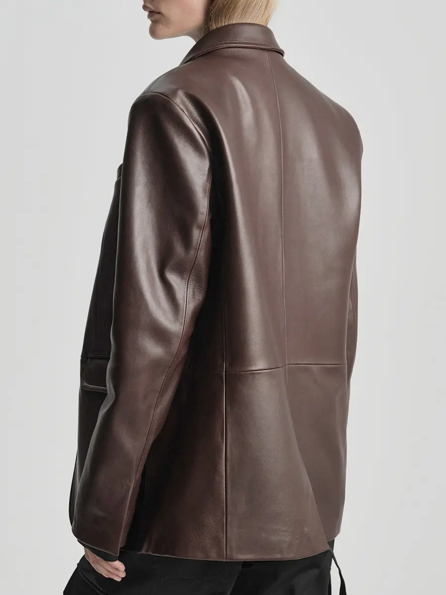 Пиджак Burgundy кожаный