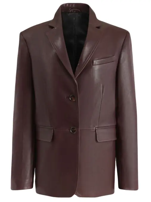 Пиджак Burgundy кожаный ROCKABI
