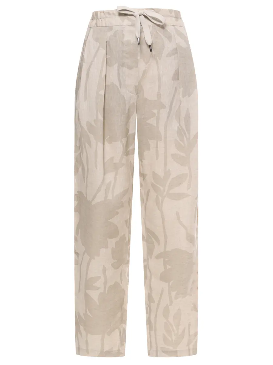 Брюки льняные