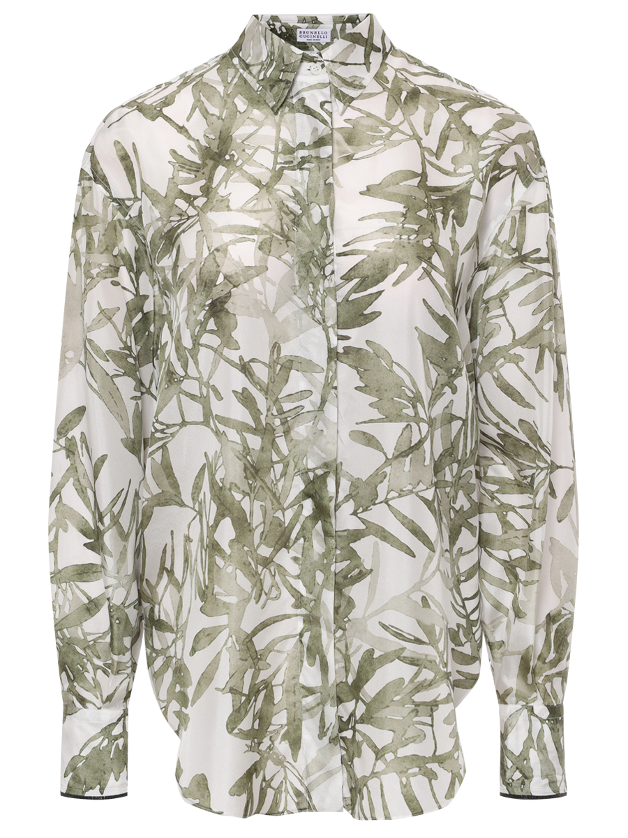 Рубашка с принтом шелковая