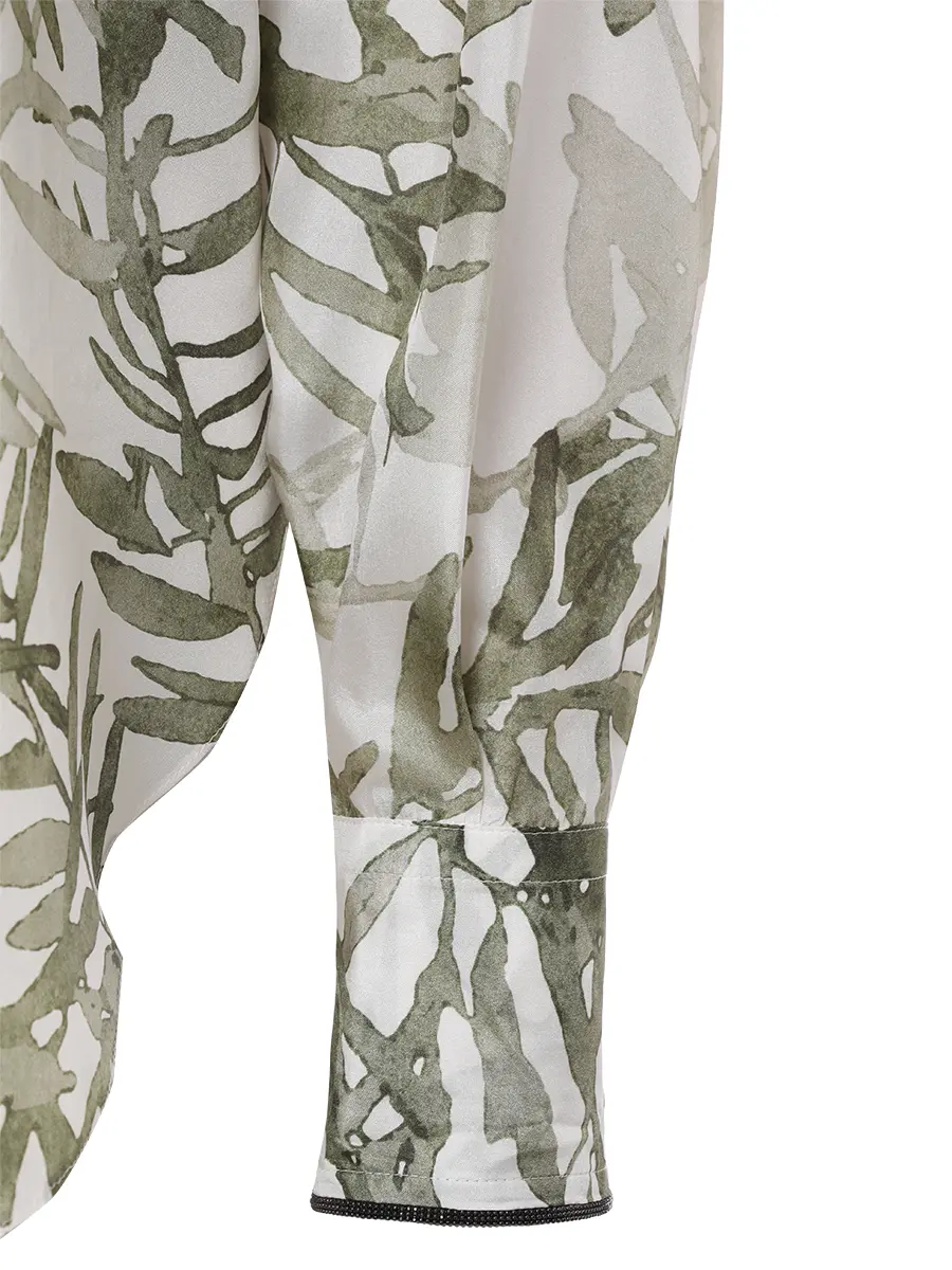 Рубашка с принтом шелковая