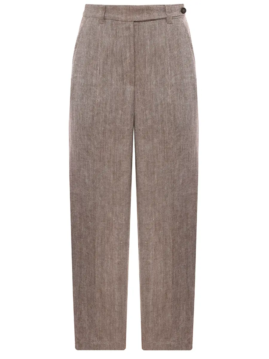 Брюки льняные