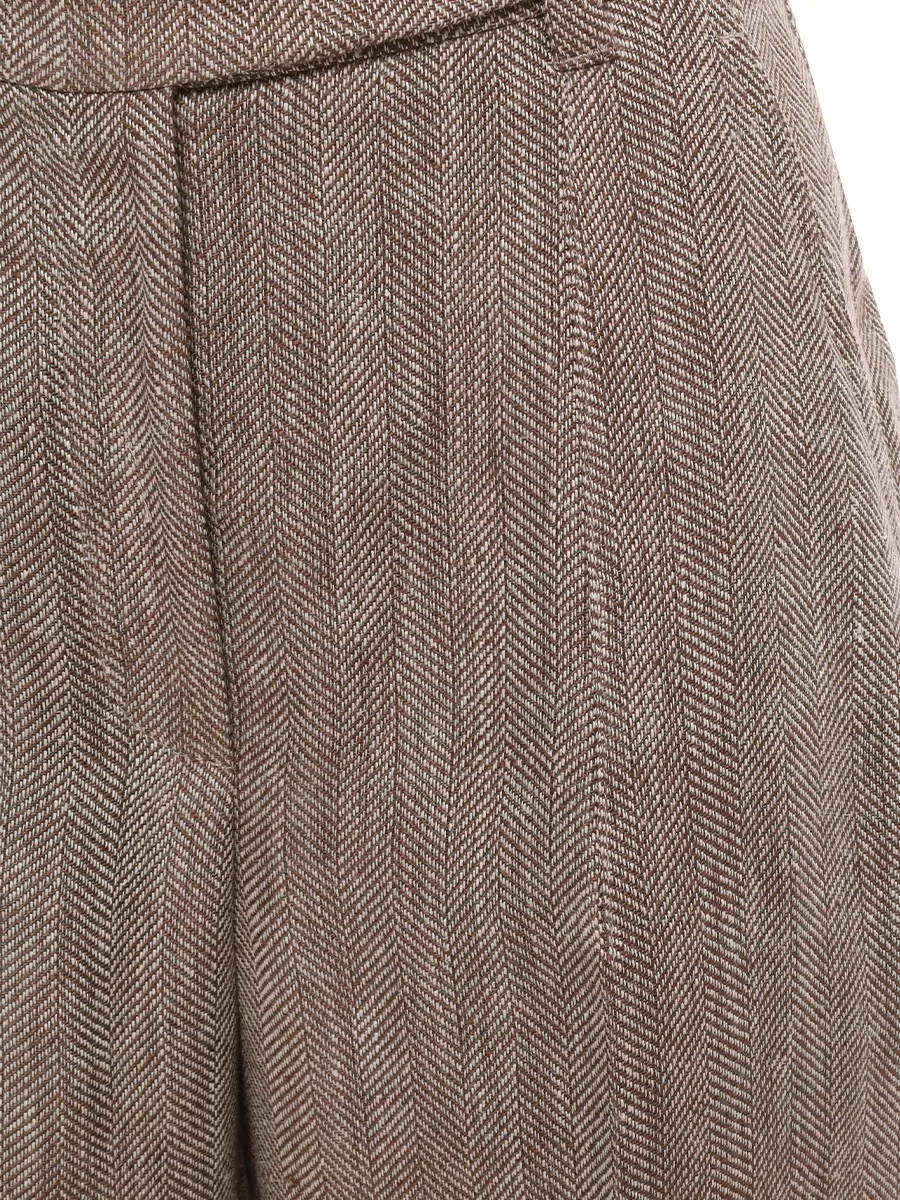 Брюки льняные