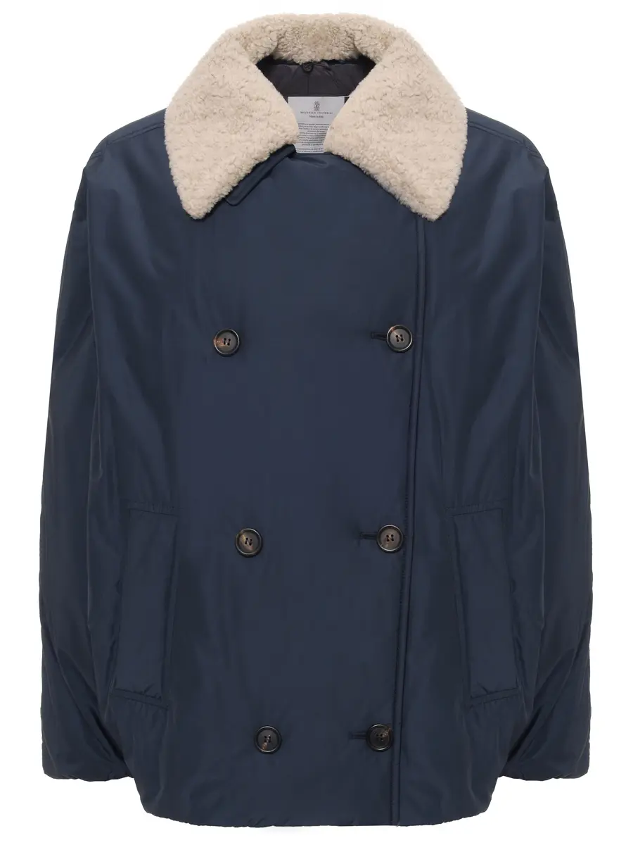 Пуховик однотонный