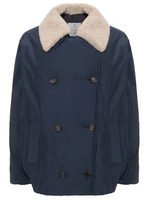 Пуховик однотонный BRUNELLO CUCINELLI