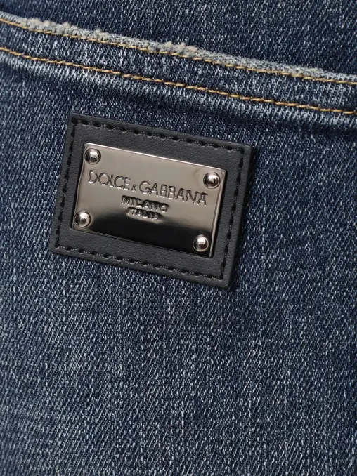 Джинсы Slim Fit хлопковые DOLCE & GABBANA