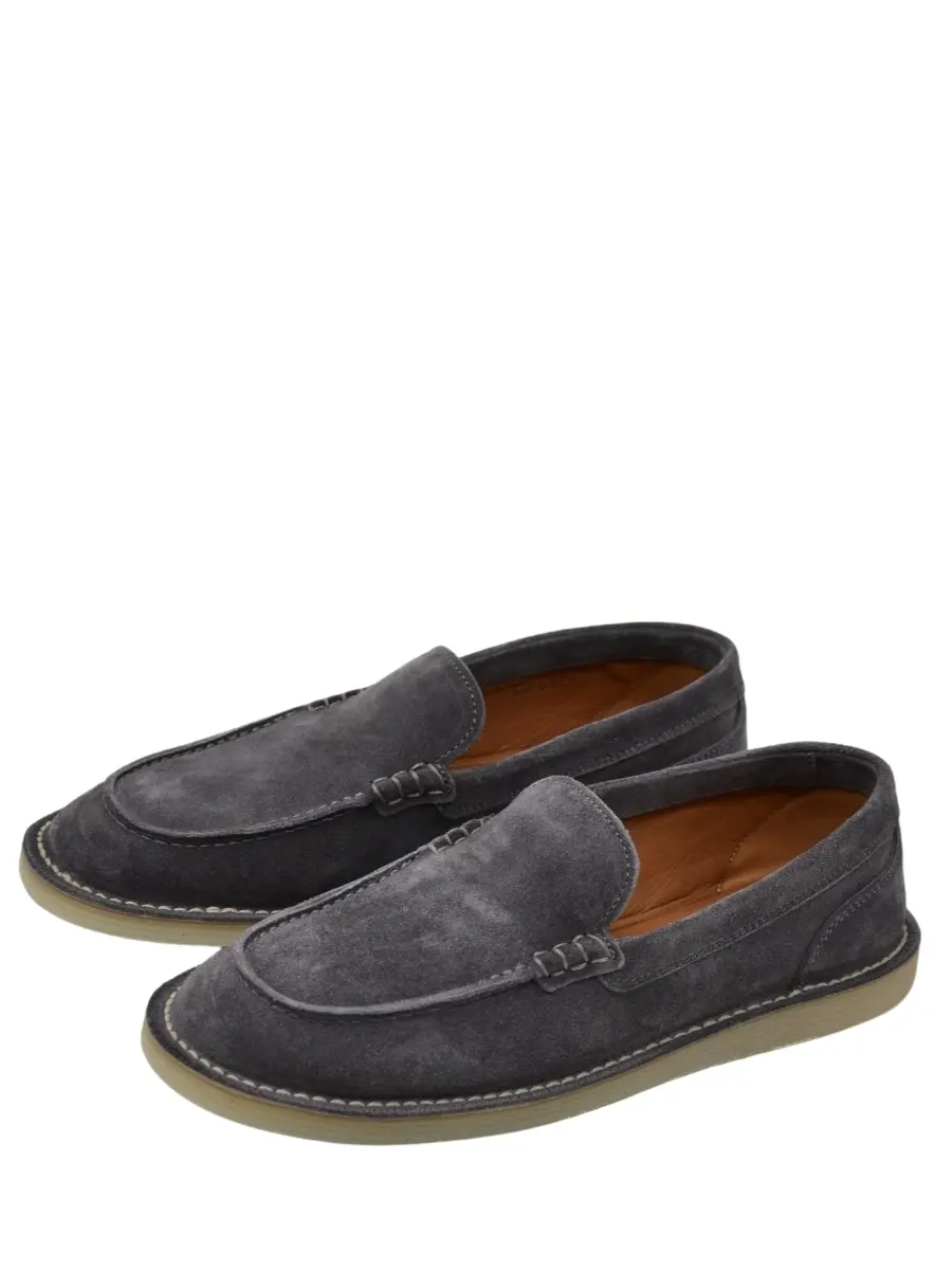 Лоферы замшевые