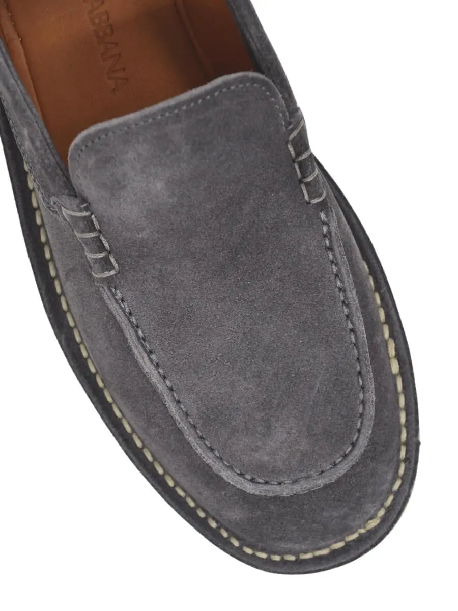 Лоферы замшевые