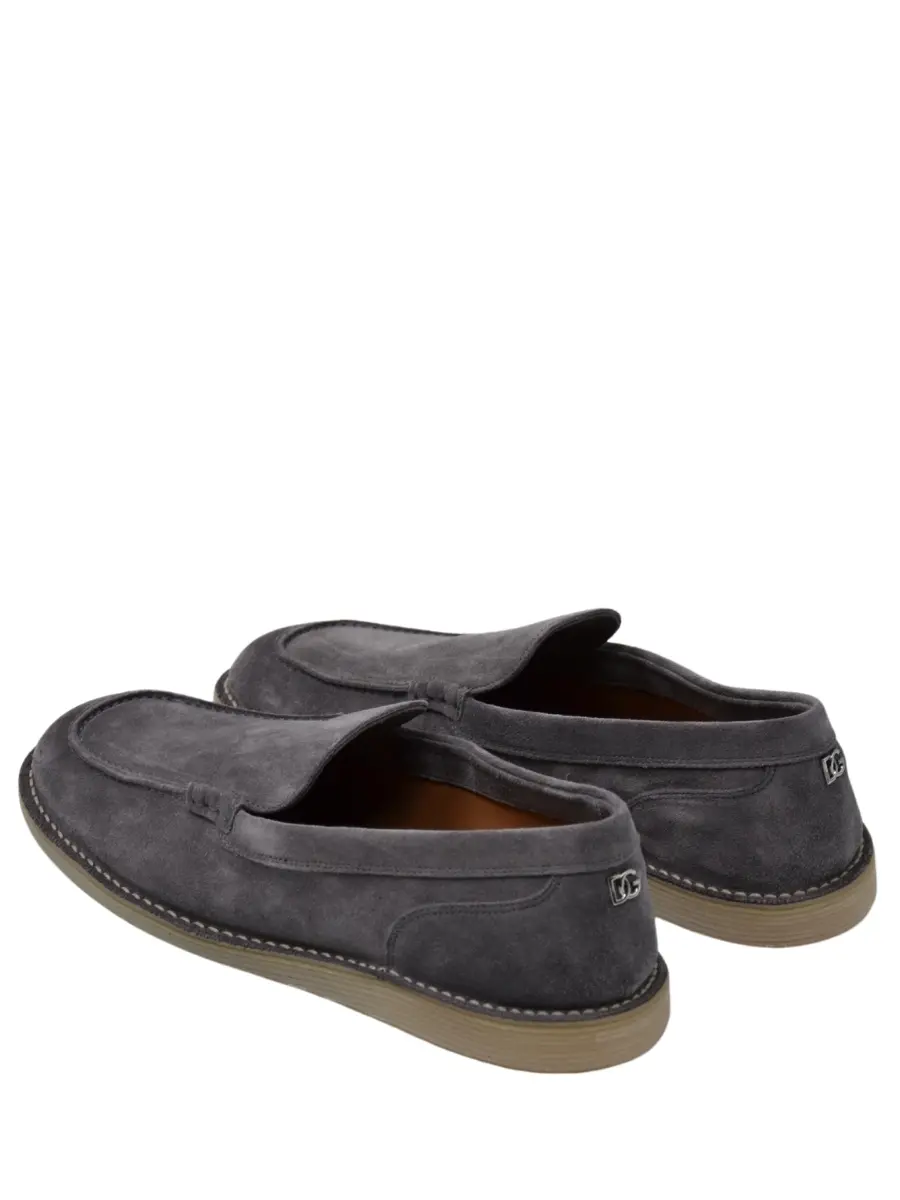 Лоферы замшевые