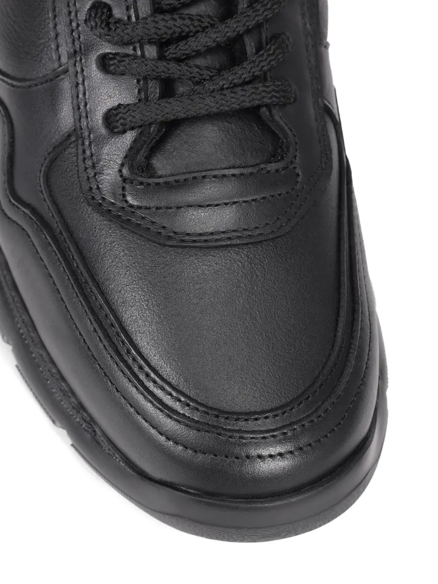 Кроссовки кожаные на меху