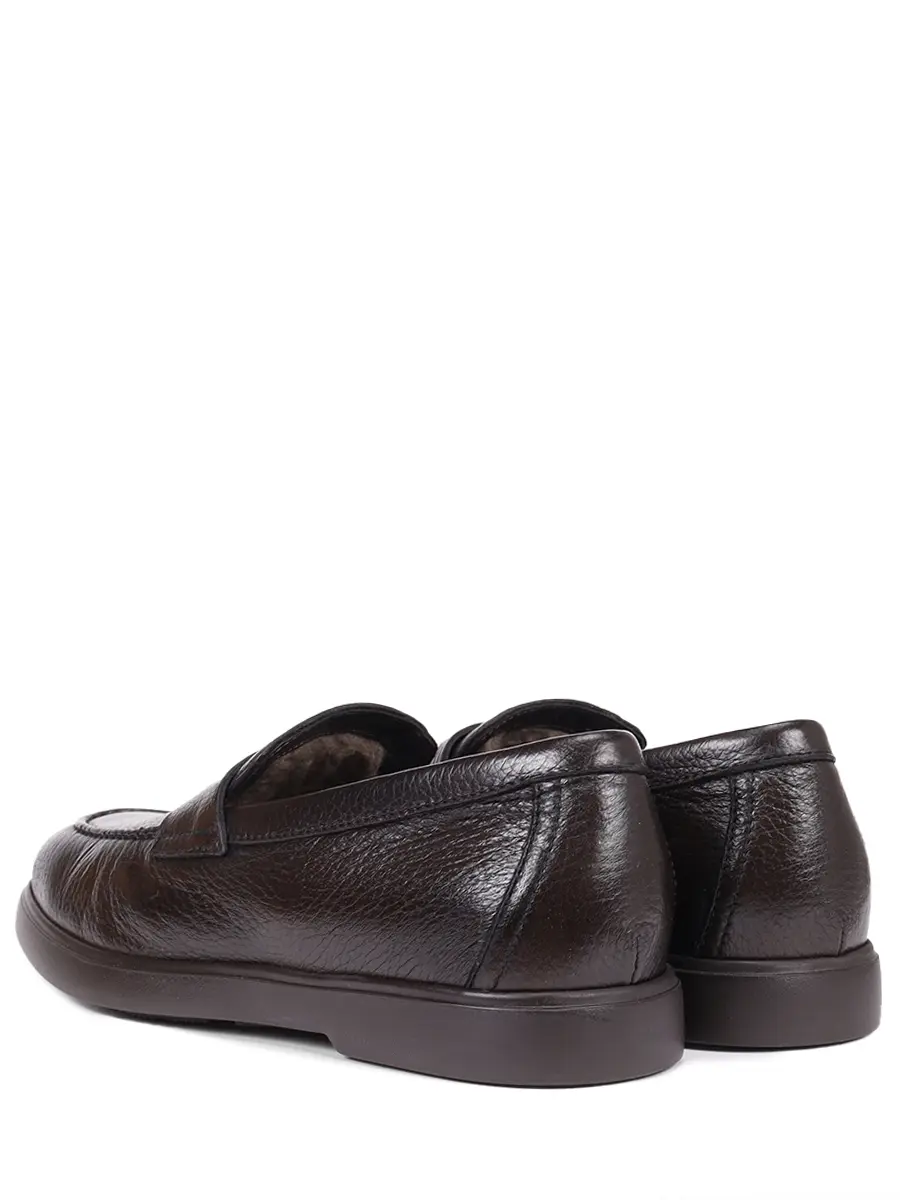 Лоферы кожаные на меху