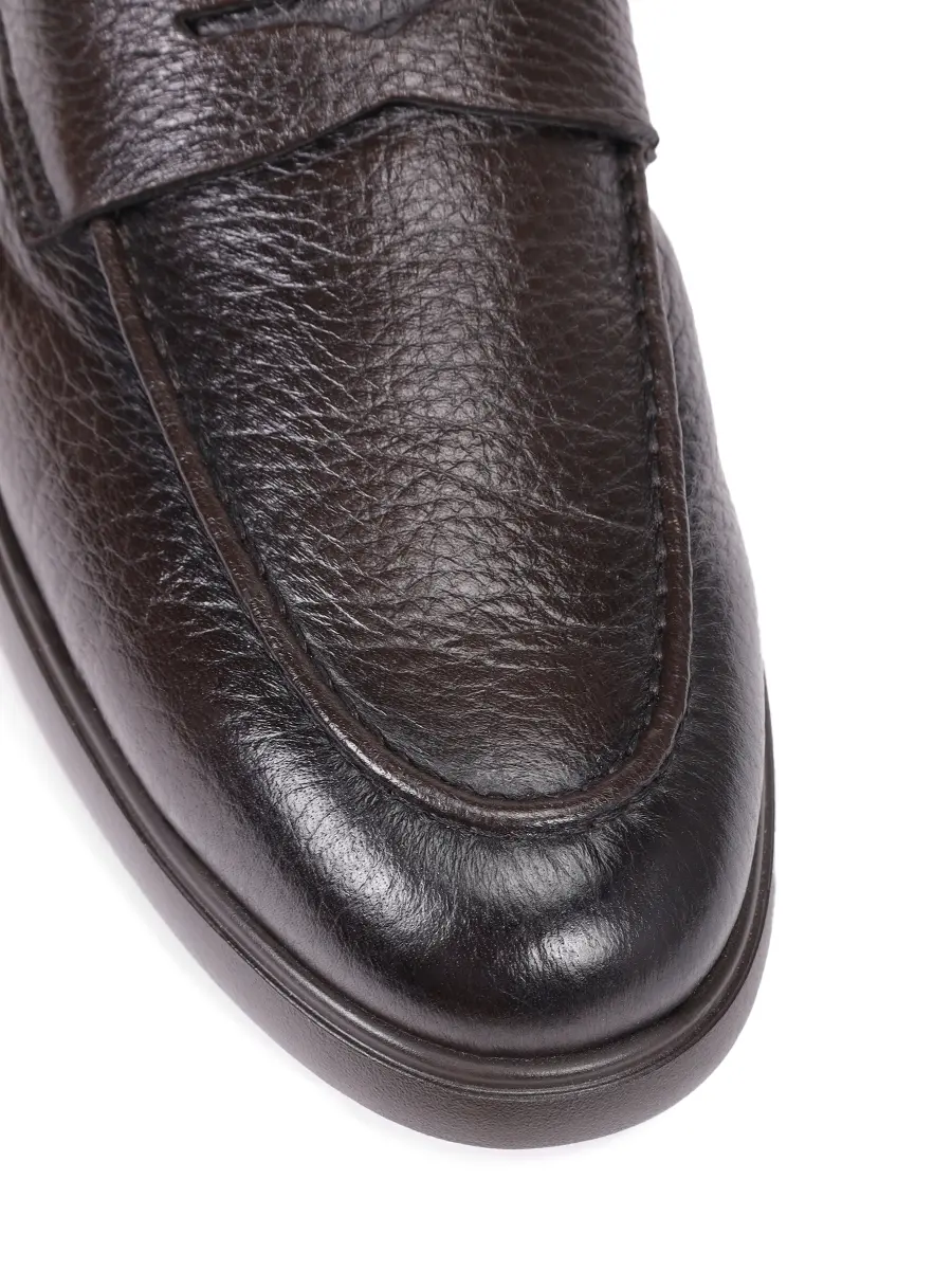 Лоферы кожаные на меху