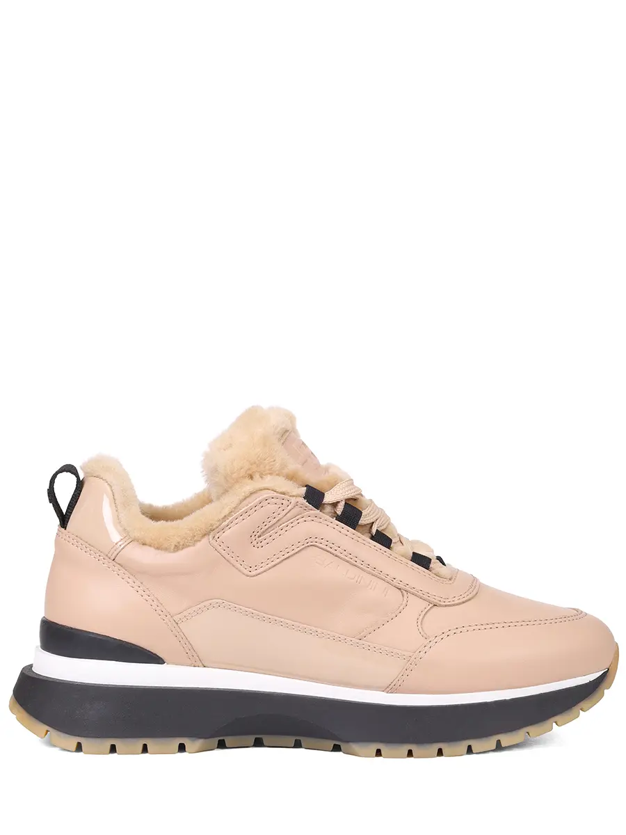 Кроссовки кожаные на меху