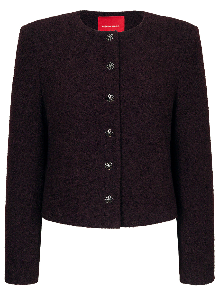 Кроп-жакет шерстяной Mon petit