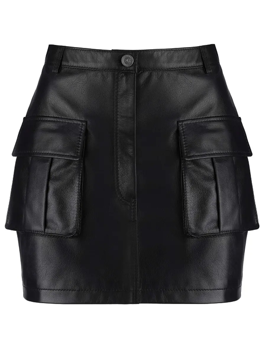 Юбка кожаная