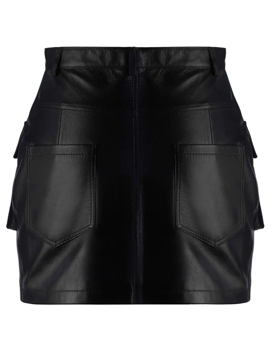 Юбка кожаная