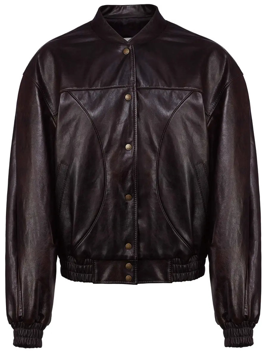 Бомбер кожаный