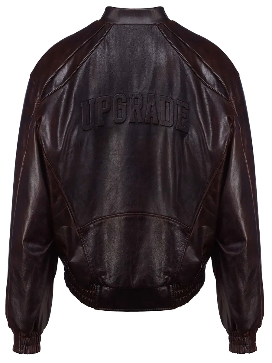 Бомбер кожаный