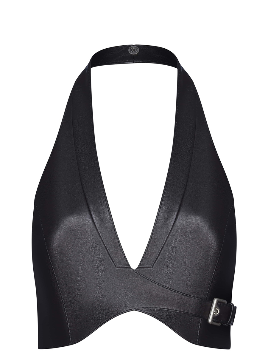 Жилет кожаный