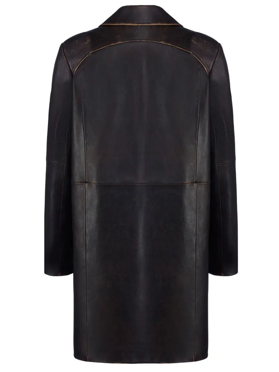 Тренч кожаный