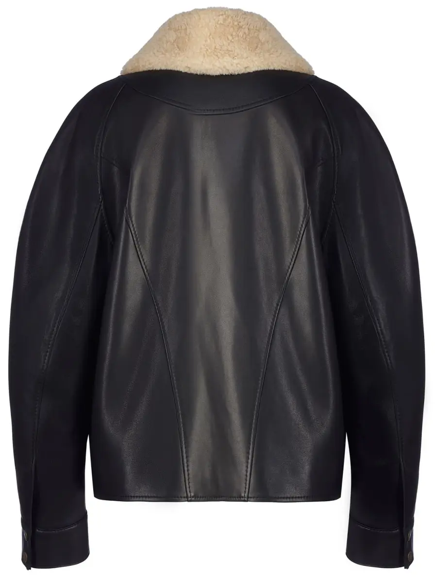 Куртка кожаная с мехом