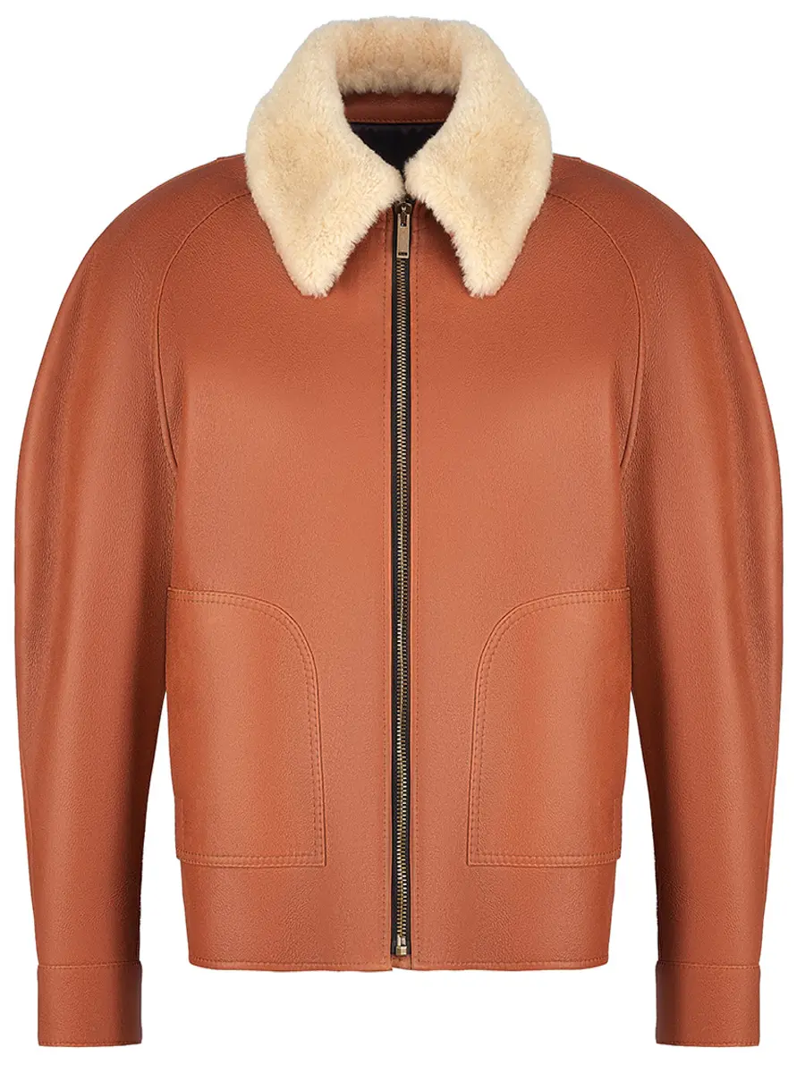 Куртка кожаная с мехом