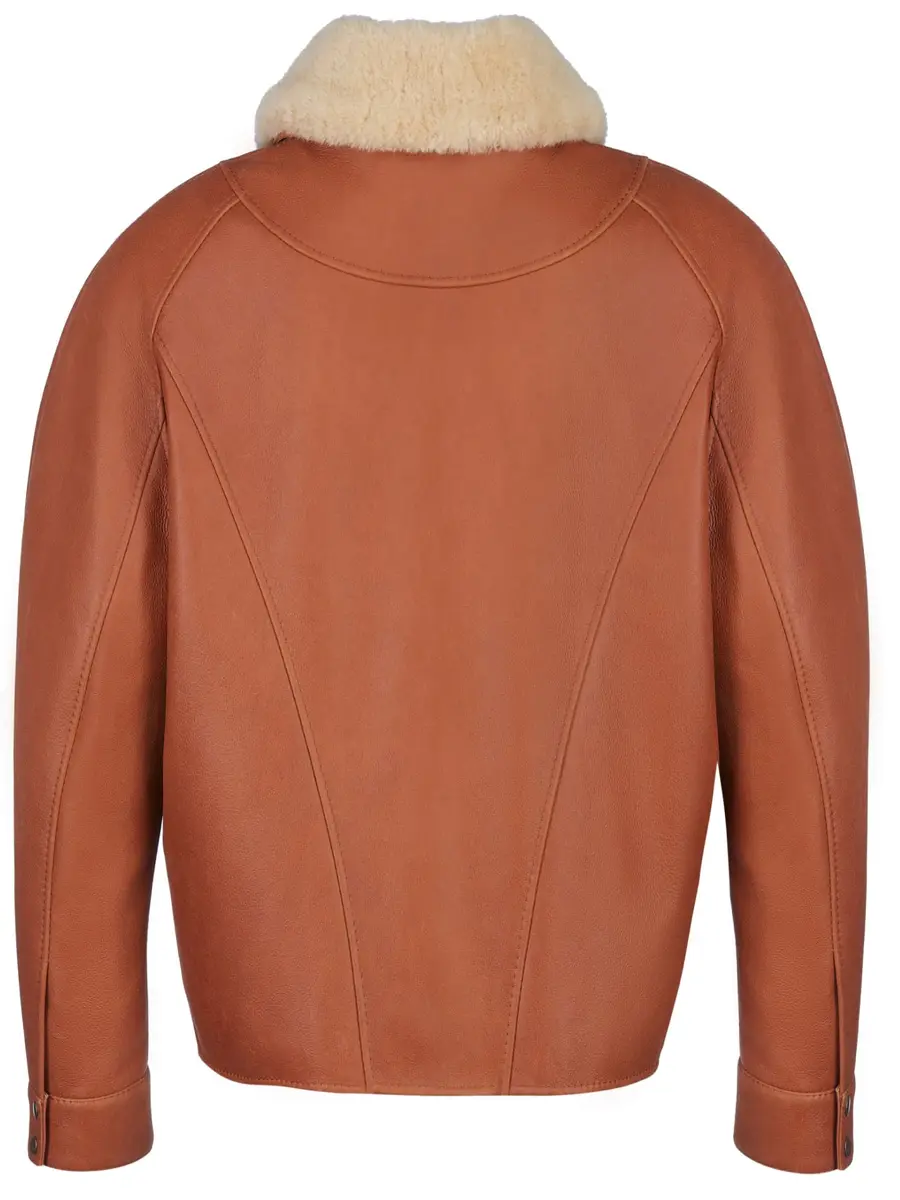 Куртка кожаная с мехом