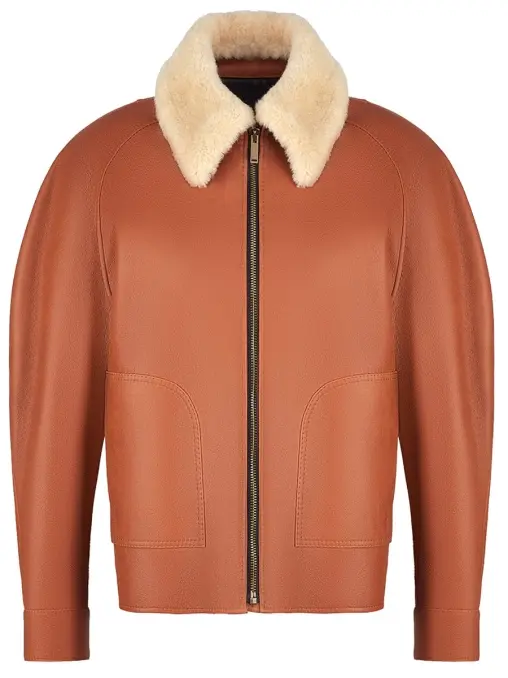 Куртка кожаная с мехом YULIAWAVE