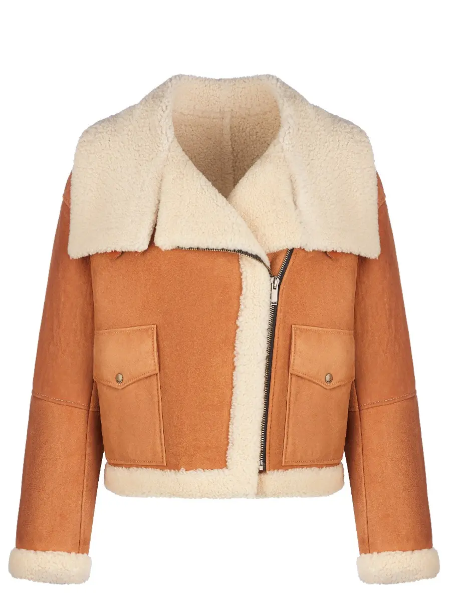 Дубленка-авиатор кожаная