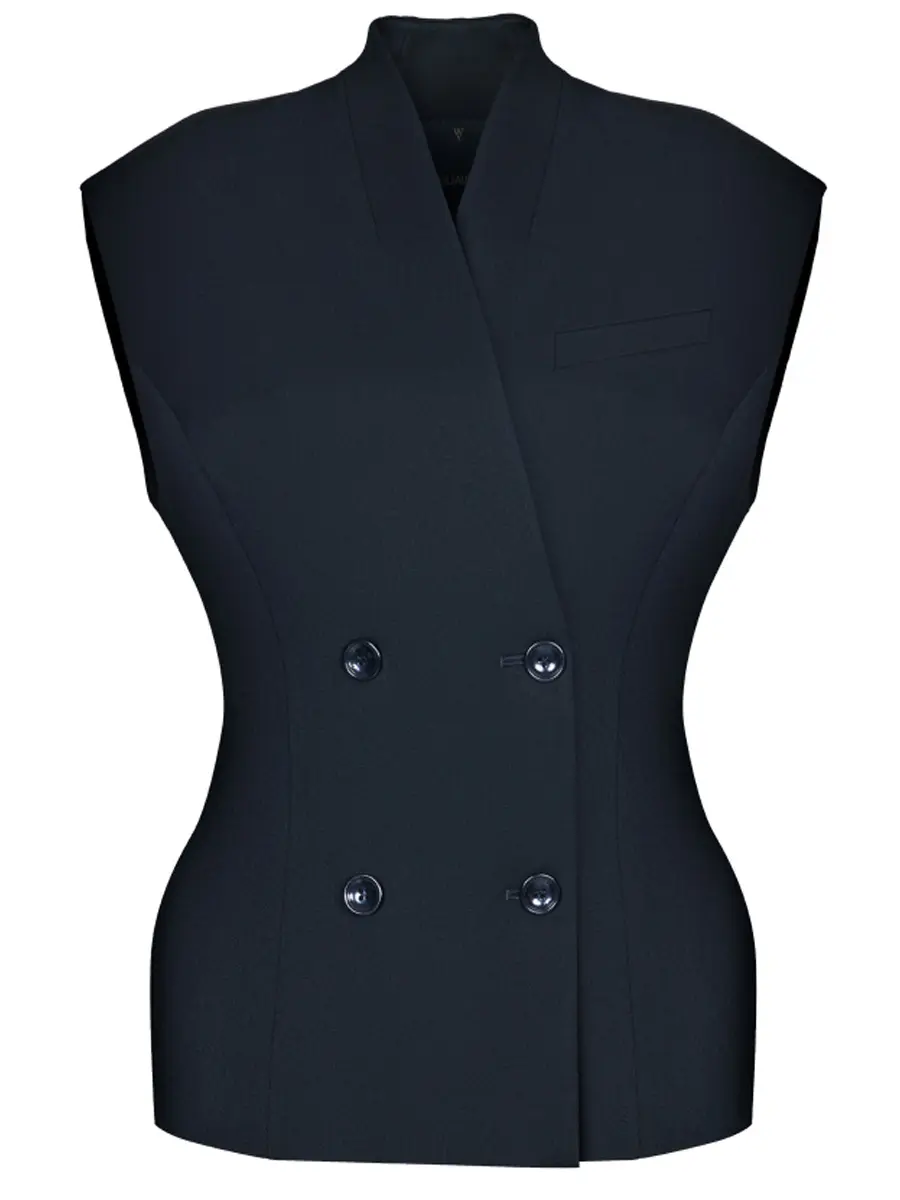 Жилет однотонный